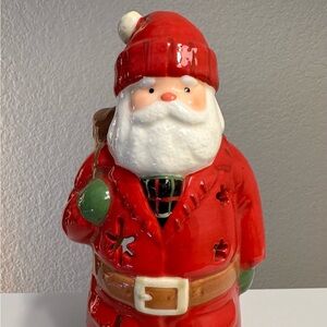 Hallmark Santa Claus ceramic tea candle holder